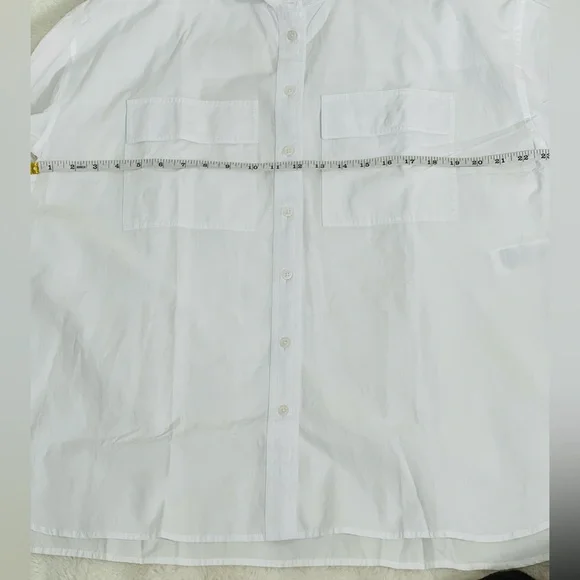 MADEWELL NWT The Signature Poplin Oversized Cotton Button-Up Shirt Size Small - Picture 8 of 10